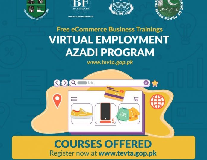 Virtual Employment Azadi Program Offering Free Store Managment on Alibab, Amazon and Daraz Online Courses 2020