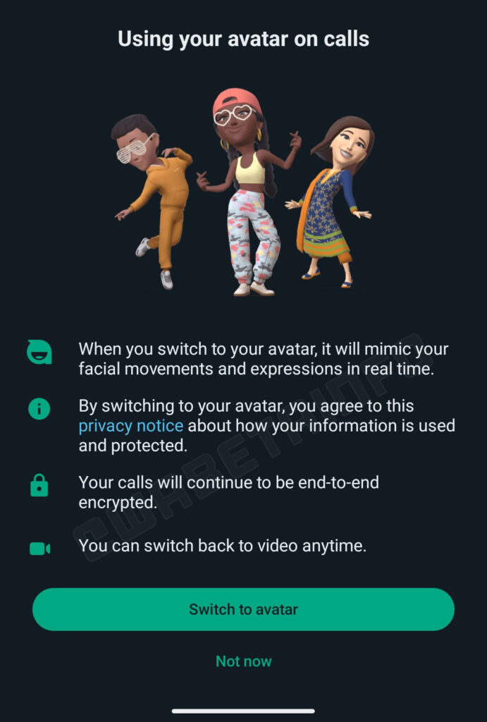 WhatsApp Will Let You Use Avatars in Video Calls Soon